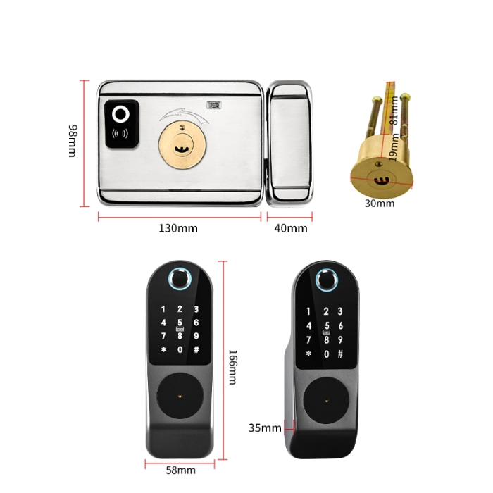 W1D Tuya WiFi Smart Rim Lock